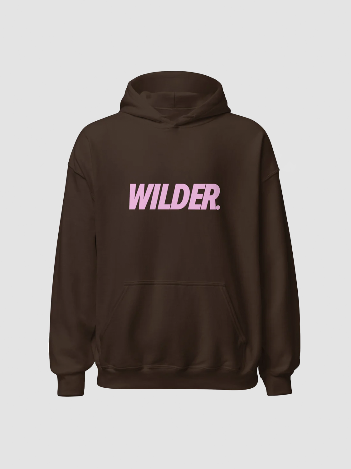 WILDER. LOGO HOODIE (CHOCOLATE/PINK)