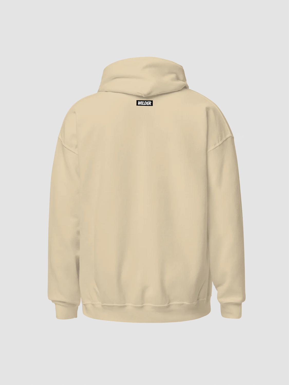 WILDER. LOGO HOODIE (SAND/WHITE)