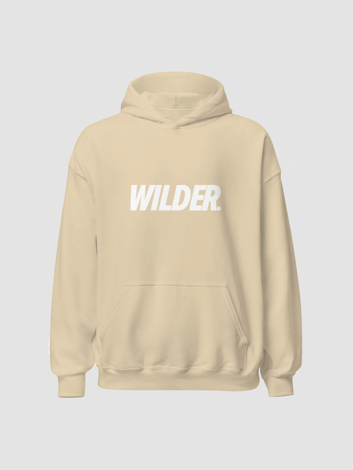 WILDER. LOGO HOODIE (SAND/WHITE)