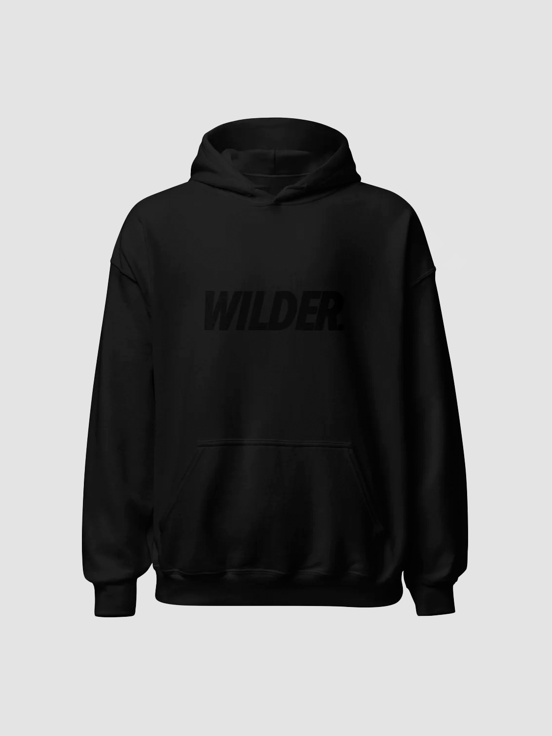 WILDER. LOGO HOODIE (BLACK/BLACK)